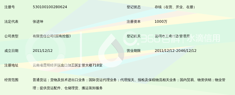 云南贸易代理
